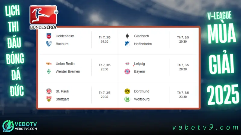 Lịch Thi Đấu Bundesliga - Sức Mạnh và Tốc Độ Của Bóng Đá Đức